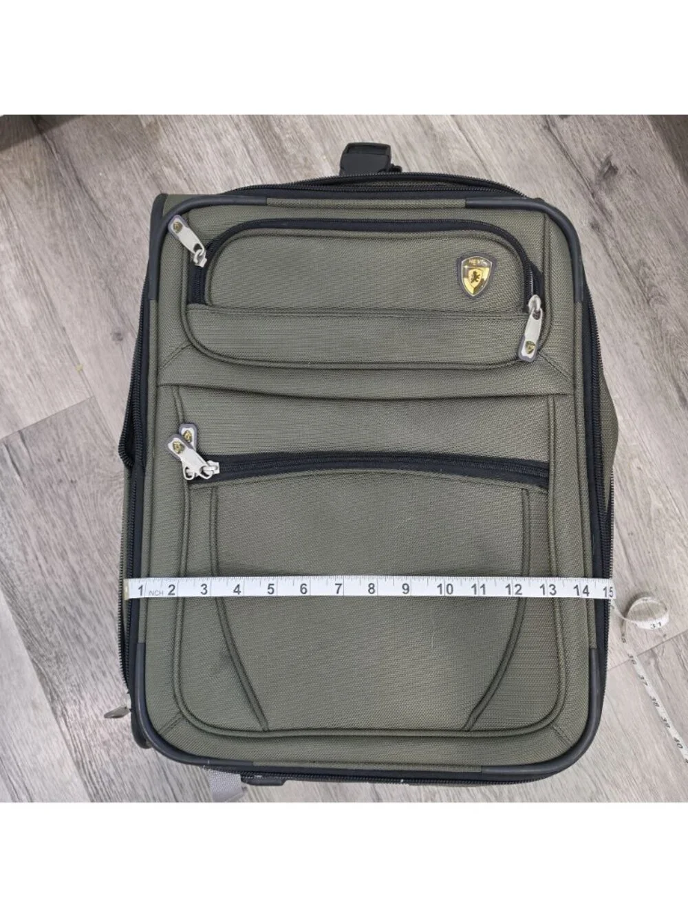 HEYS Olive Green Rolling Carry-On Luggage With Telescopic Handle alot of storage
